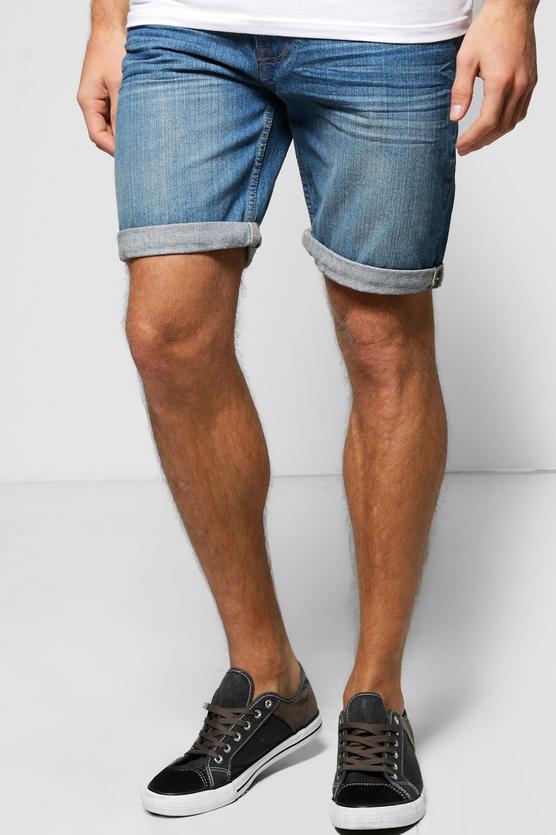 Stonewash Denim Shorts
